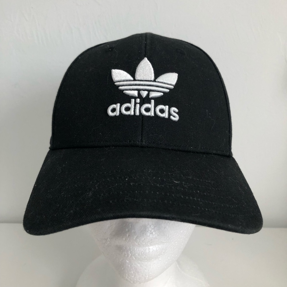 Adidas Black Classic Hat with White Embroidered Logo